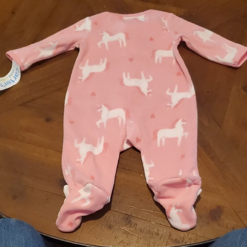 Carter's Pink Unicorn Footed One Piece
